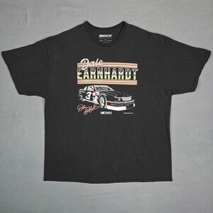 Dale Earnhardt NASCAR Mens XXL Black Graphic Racing T-Shirt Classic Fan Tee